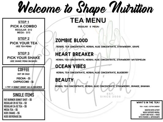 Menu photo 2 Shape Nutrition Phoenix, AZ