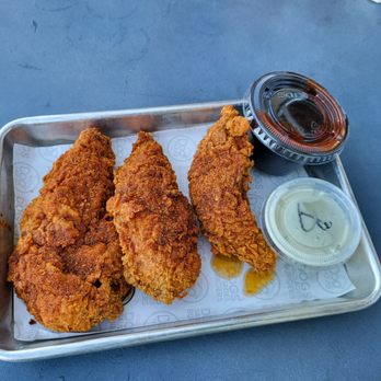 Dog Haus Biergarten - Nashville hot chicken strips - Burgers Near Me - Austin, Texas Dog Haus Biergarten - Nashville hot chicken strips - Burgers Near Me - Austin, Texas
