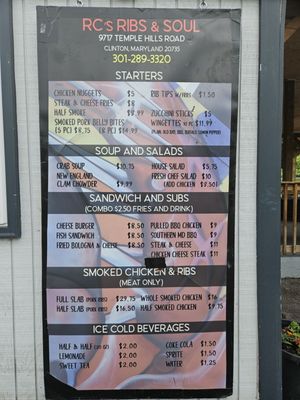 Menu photo 1 RC's Ribs & Soul Clinton, MD Menu photo 1 RC's Ribs & Soul Clinton, MD