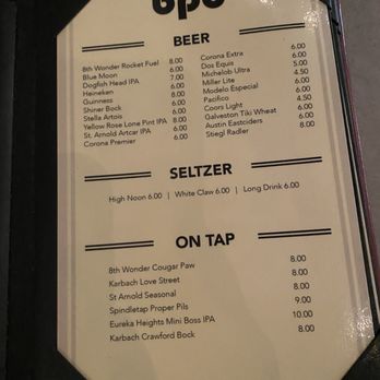 By Popular Demand - Menu 9 - Whiskey Bars Near Me - Houston, Texas