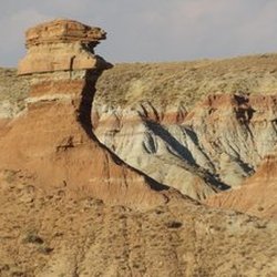 Solitude RV Park - Strange formations around the badlands of Dubois WY