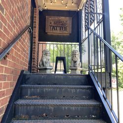 Mad Ethel's Tattoo & Body Piercing - Entrance up the stairs around back