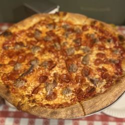Smiling With Hope Pizza - 16" Classic NY w/sausage, pepperoni, fresh garlic and anchovies