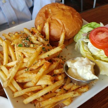 Grace's Table - Kobe chuck burger with parmesan fries - New American Near Me - Napa, California