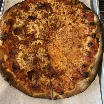 Sicily Coal Fired Pizza - Half Pepperoni and Cheese - Pizza Near Me - Middletown, Connecticut Sicily Coal Fired Pizza - Half Pepperoni and Cheese - Pizza Near Me - Middletown, Connecticut