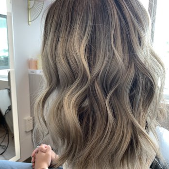 Nancy Vo - after photo: cool-toned blonde with shadow root - Hair Stylists Near Me - Huntington Beach, California