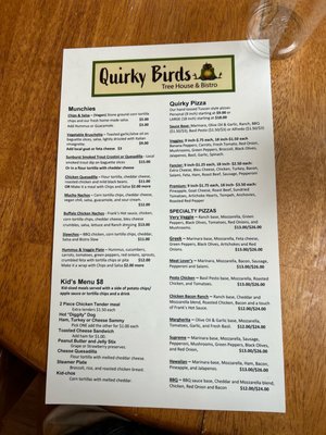 Menu photo 2 Quirky Birds Treehouse & Bistro Sylva, NC Menu photo 2 Quirky Birds Treehouse & Bistro Sylva, NC