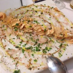 Restaurante Ignacio Vidal - Carpaccio de gambas con paté de Ica