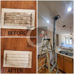 1 and Done Carpet Cleaning & Restoration - Vent cleaning on the left, air duct cleaning on the right.
www.carpetcleaningcompanyfortworth.com