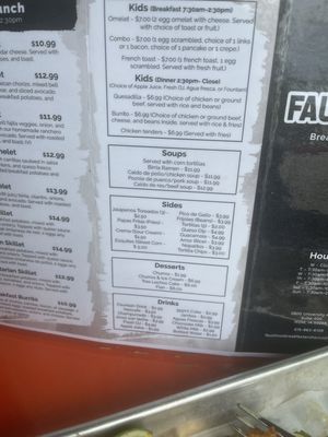 Menu photo 1 Faustinos Breakfast & Tacos West Des Moines, IA Menu photo 1 Faustinos Breakfast & Tacos West Des Moines, IA