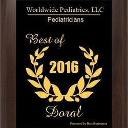 Worldwide Pediatrics and Primary Care Group - Best of Doral 2015 and 2016!! Thank you! What a great Team we have.