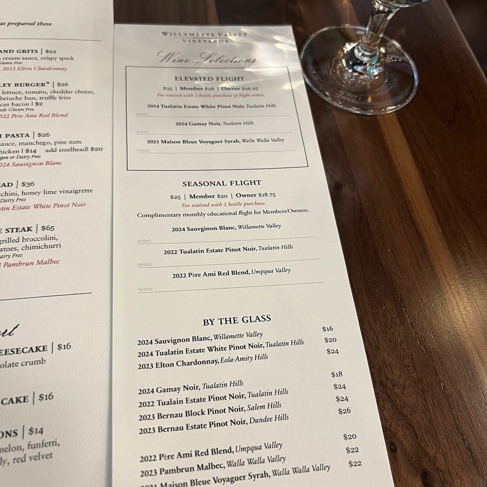 Willamette Valley Vineyards - Bend - Wine menu - Wine Tasting Room Near Me - Bend, Oregon Willamette Valley Vineyards - Bend - Wine menu - Wine Tasting Room Near Me - Bend, Oregon
