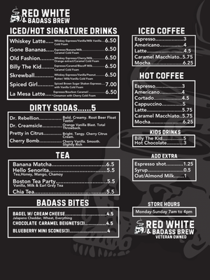 Menu photo 6 Red White and Badass Brew La Mesa, CA Menu photo 6 Red White and Badass Brew La Mesa, CA