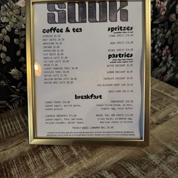 Sook - Menu - Coffee & Tea Near Me - Washington, DC, District of Columbia