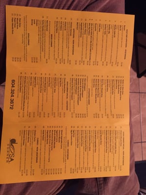 Menu photo 8 Dosa Corner Vancouver, BC
