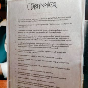 Oddyssey Manor - Venue code of conduct - Cocktail Bars Near Me - Las Vegas, Nevada Oddyssey Manor - Venue code of conduct - Cocktail Bars Near Me - Las Vegas, Nevada