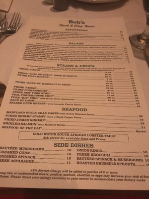 Menu photo 6 Bob's Steak & Chop House Dallas, TX Menu photo 6 Bob's Steak & Chop House Dallas, TX