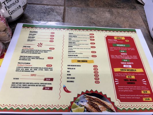 Menu photo 2 Prima Market Taqueria Belleview, FL Menu photo 2 Prima Market Taqueria Belleview, FL