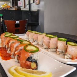 Sexy roll and albacore delight roll (spicy)