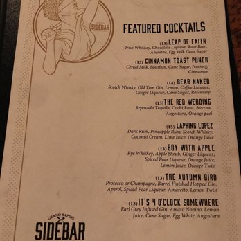 Sidebar - Cocktail Bars Near Me - Grand Rapids, Michigan