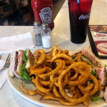 Bliss Dairy Restaurant - Turkey Club w/curly fries Club Sandwich - Ice Cream & Frozen Yogurt Near Me - Attleboro, Massachusetts Bliss Dairy Restaurant - Turkey Club w/curly fries Club Sandwich - Ice Cream & Frozen Yogurt Near Me - Attleboro, Massachusetts