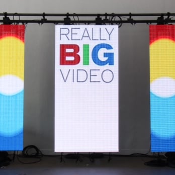 Really BIG Video - Hanging LED Wall, made up of smaller LED panels. - Venues & Event Spaces Near Me - Portland, Oregon Really BIG Video - Hanging LED Wall, made up of smaller LED panels. - Venues & Event Spaces Near Me - Portland, Oregon