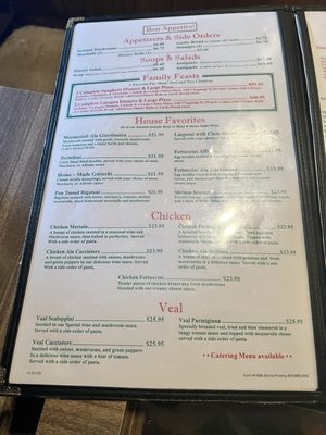 Menu photo 2 Little Tony's Italian Restaurant Oxnard, CA