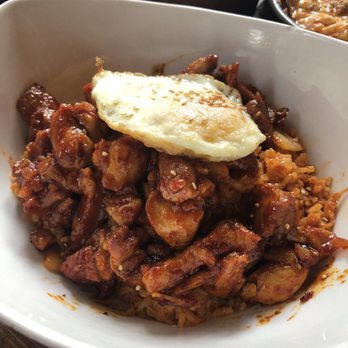 Hoya Korean Kitchen - Spicy Chicken Kimchi Fried Rice - Korean Near Me - Fort Worth, Texas Hoya Korean Kitchen - Spicy Chicken Kimchi Fried Rice - Korean Near Me - Fort Worth, Texas