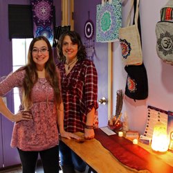 Mind's Eye Metaphysical - Owners Jen Hummer and Kellie Cicero soaking up the good vibes of our humble little shop here in Marietta PA