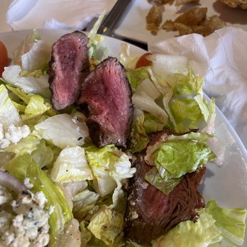 Alien Brew Pub - Randomly cooked steak, bag salad, great bleu cheese and watery iced tea. - Burgers Near Me - Albuquerque, New Mexico
