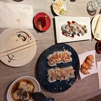 Sushi Sen - Agedashi tofu, crab puffs, eel avocado roll - Sushi Bars Near Me - Scottsdale, Arizona
