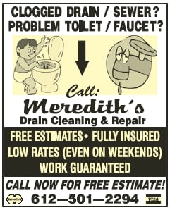 Meredith's Drain Cleaning and Plumbing Repair Logo