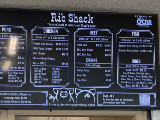 Menu photo 1 Rib Shack Meridian, MS Menu photo 1 Rib Shack Meridian, MS