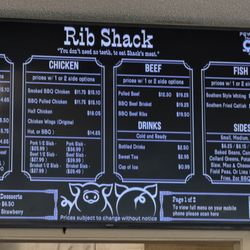 Rib Shack - Menu
