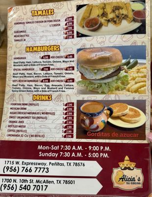 Menu photo 2 Alicia’s Su Cocina Mcallen, TX