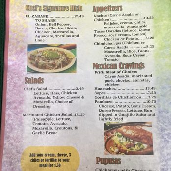 El Zarape - Menu - Mexican Near Me - Simi Valley, California El Zarape - Menu - Mexican Near Me - Simi Valley, California