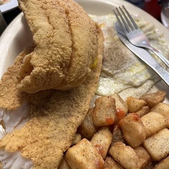 Lakewood Diner - Catfish breakfast. Yes please!  Excellent value - Diners Near Me - Atlanta, Georgia