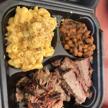 Mike's BBQ 101 - Pork and Brisket, with Mac and cheese and baked beans. My son grabbed the cornbread before I could take this photo. - Food Trucks Near Me - Key Largo, Florida Mike's BBQ 101 - Pork and Brisket, with Mac and cheese and baked beans. My son grabbed the cornbread before I could take this photo. - Food Trucks Near Me - Key Largo, Florida
