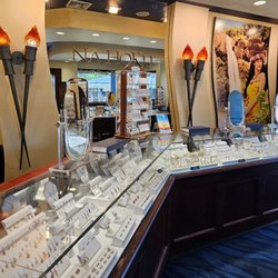 Jewelry display cases inside Na Hoku Ka'anapali Maui location