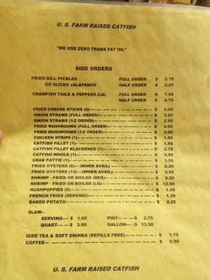 Menu photo 1 Larry Taylor's Fish House Purvis, MS Menu photo 1 Larry Taylor's Fish House Purvis, MS