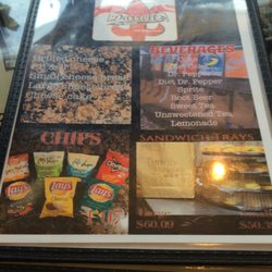 Darrell's Of Jennings - Another menu pic showing a few more food options and their different chips.