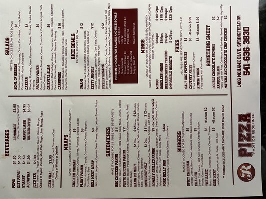Menu photo 1 R Pizza Springfield, OR
