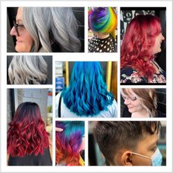 Supernova Hair - Bold color. Soft blends. Custom cuts.
From vivid rainbows to natural silvers -- our stylists bring your hair goals to life.