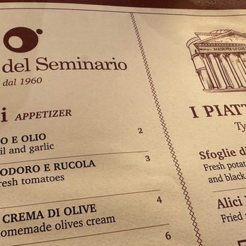Taverna del Seminario - Roman Near Me - Rome, RM Taverna del Seminario - Roman Near Me - Rome, RM