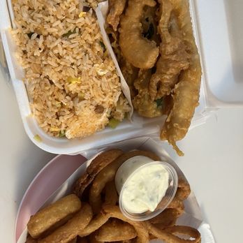 Carnaby St. Fish & Chips - Lunch special with a side of onion rings - Seafood Near Me - La Puente, California Carnaby St. Fish & Chips - Lunch special with a side of onion rings - Seafood Near Me - La Puente, California
