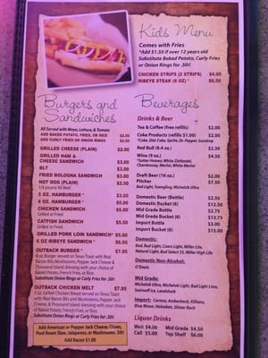 Menu photo 1 Tammy's Outback Fayetteville, TN Menu photo 1 Tammy's Outback Fayetteville, TN