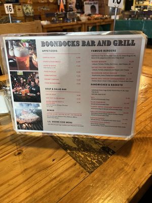 Menu photo 5 BoondocksPK Bar & Grill Graford, TX