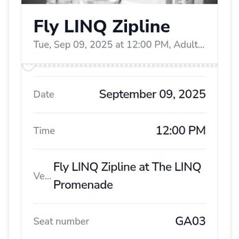 Fly Linq Zipline - My receipt for purchase. - Ziplining Near Me - Las Vegas, Nevada Fly Linq Zipline - My receipt for purchase. - Ziplining Near Me - Las Vegas, Nevada