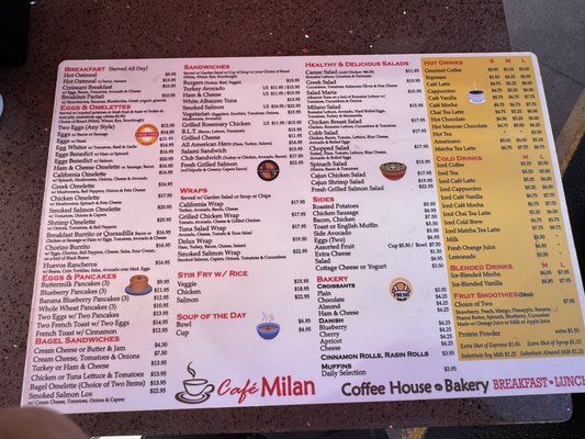 Menu photo 1 Cafe Milan Playa Del Rey, CA Menu photo 1 Cafe Milan Playa Del Rey, CA