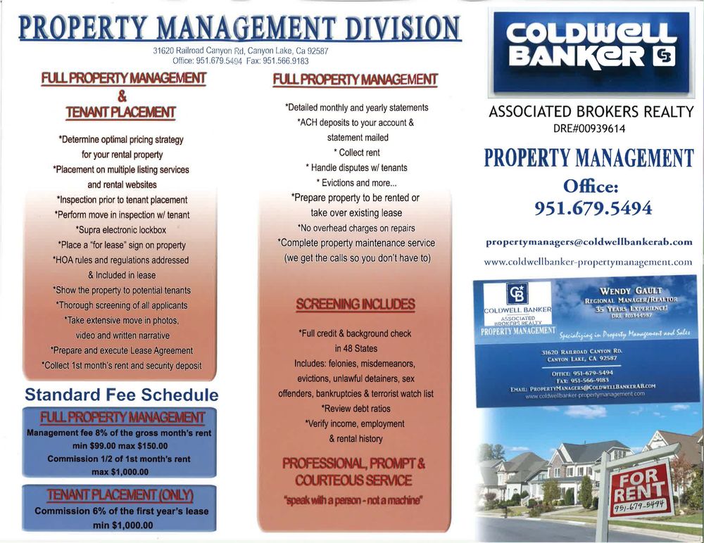 COLDWELL BANKER ASSOCIATED BROKERS PROPERTY MANAGEMENT Updated August